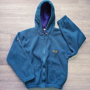 Vintage Unisex Teal Adidas Adventure Fleece Zip Up Hoodie